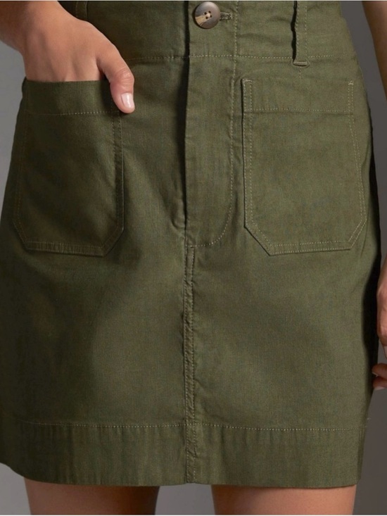 Anthropologie Dresses & Skirts - Anthropologie Maeve Army Green Mini Skirt XS